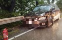 Zniszczone w wypadku auto